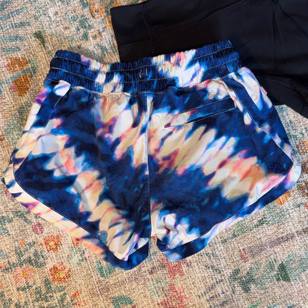 Patagonia Black Bike Shorts and Athleta Girl Tie-Dye Athletic Shorts - Picture 4 of 8
